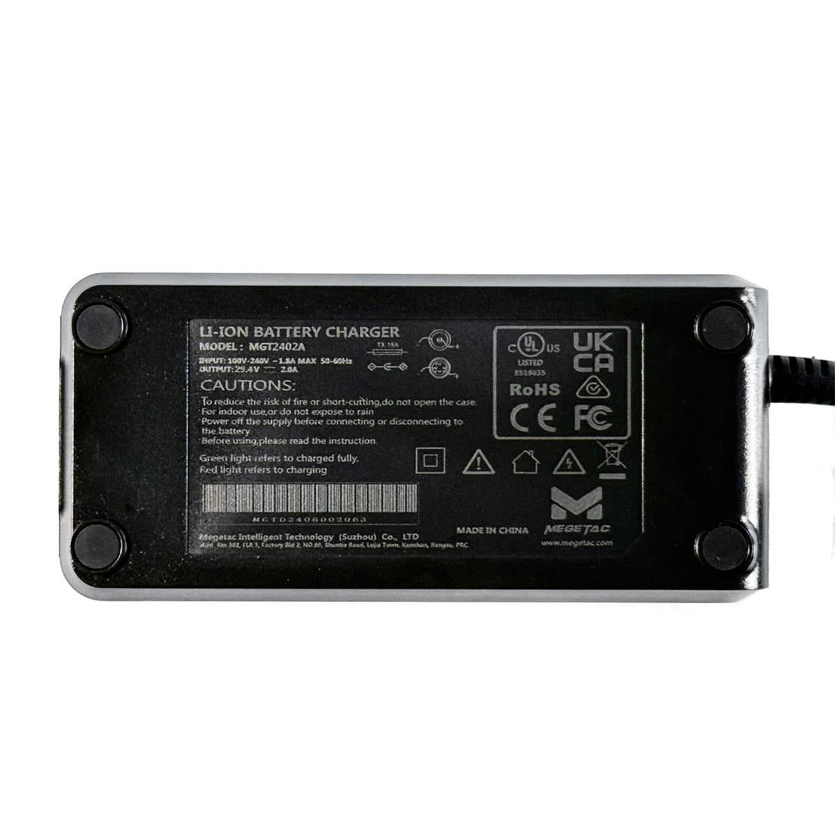 EUNORAU 24V2A 1.0 US/CA EKIDS Ebike Charger - Ridoza