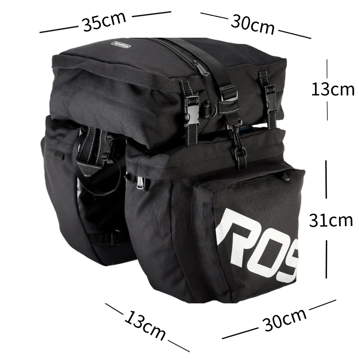 LANKELEISI Bike 3-in-1 Trunk Bags Double Side - Ridoza
