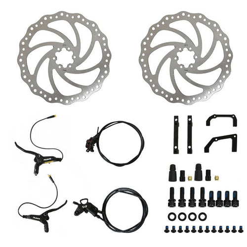 EUNORAU 4-Piston Hydraulic Brake Set with 203MM Disc Rotors - Ridoza