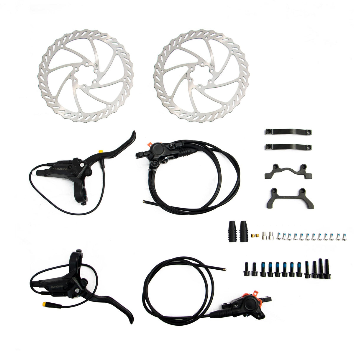 EUNORAU 2-Piston 2.0 Hydraulic Brake Set with 180MM Disc Rotors - Ridoza