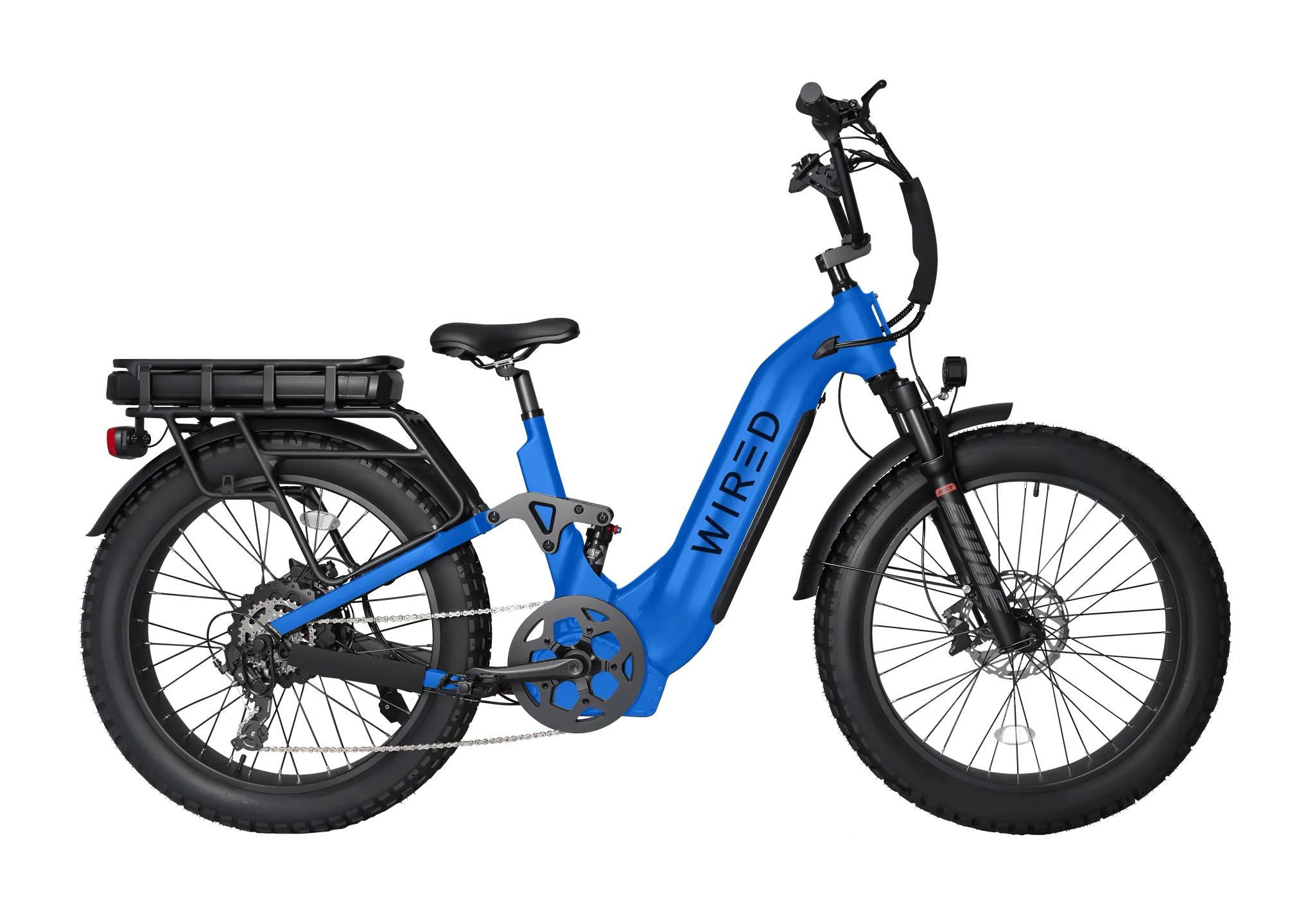 WIRED Scout Step-Through Full-Suspension E-Bike
