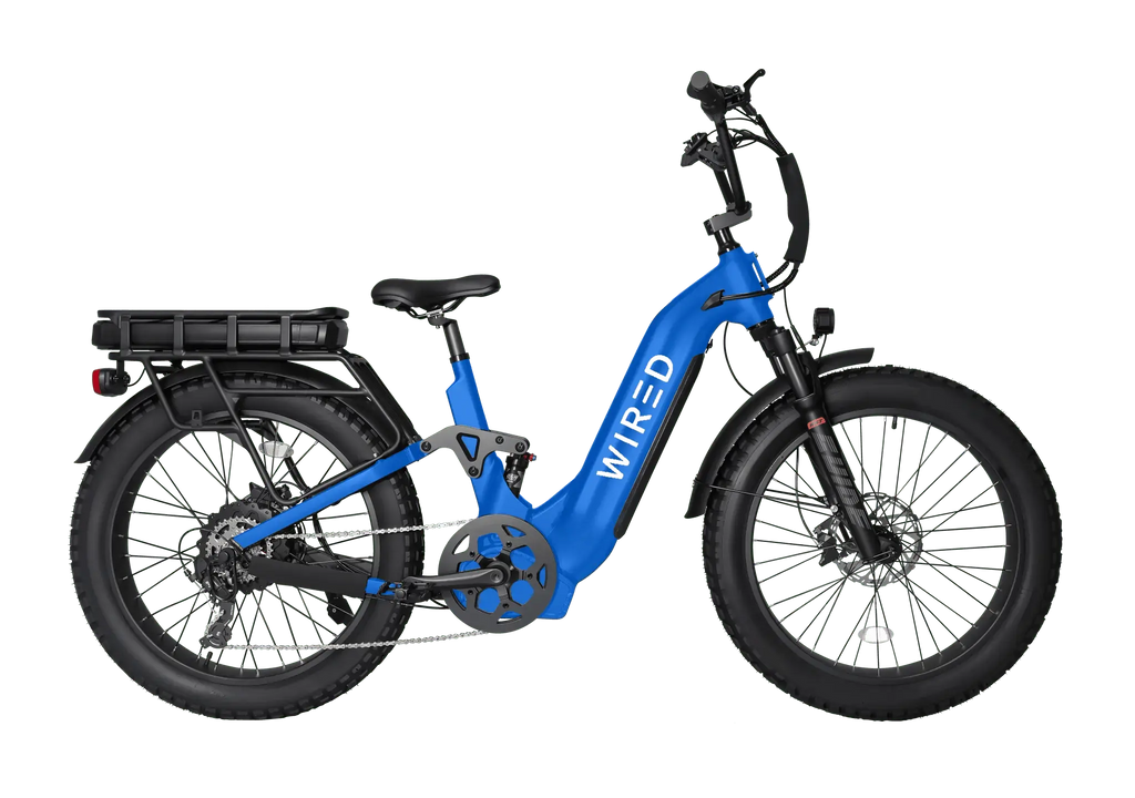 WIRED Scout Step-Through Full-Suspension E-Bike