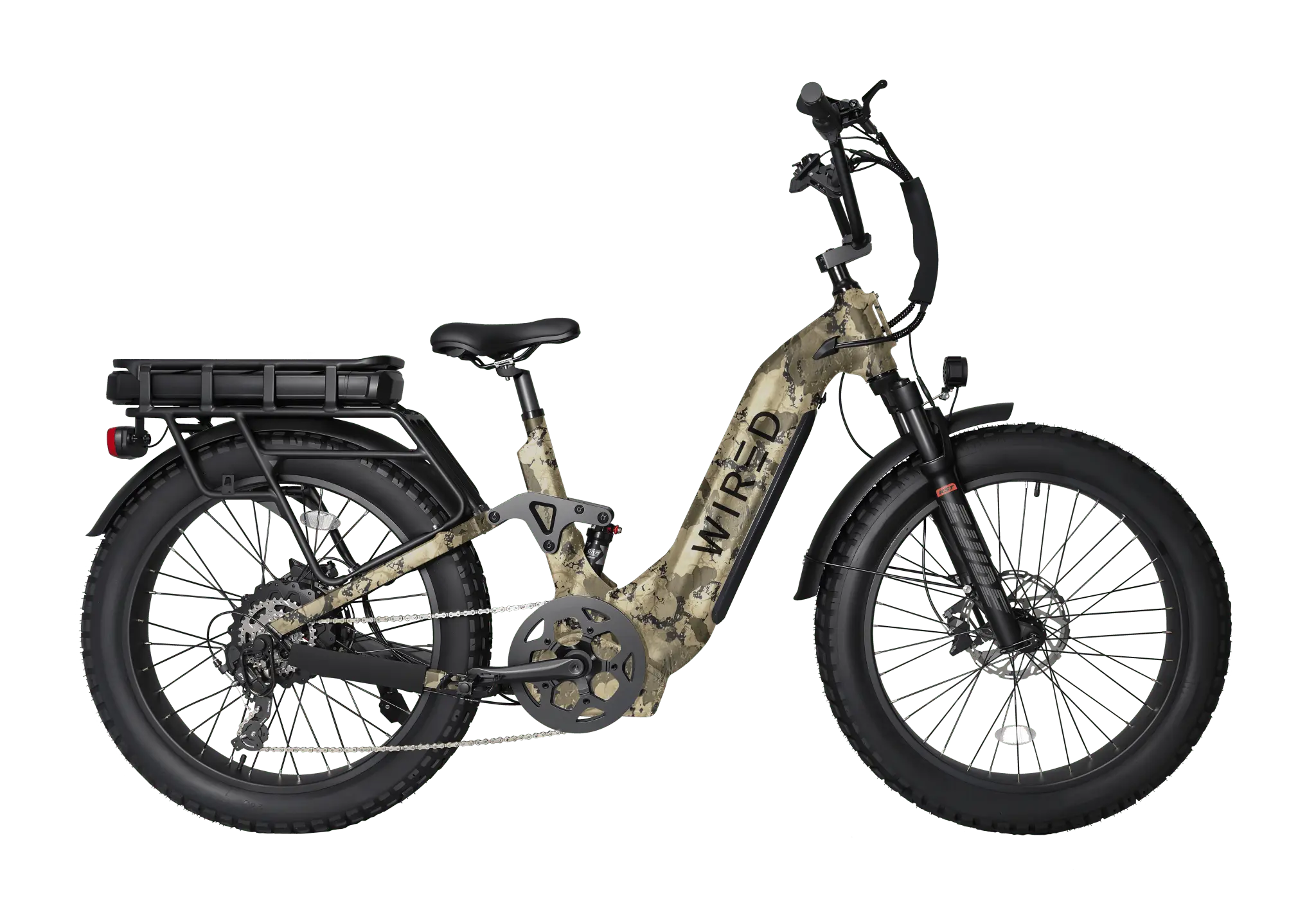 WIRED Scout Step-Through Full-Suspension E-Bike