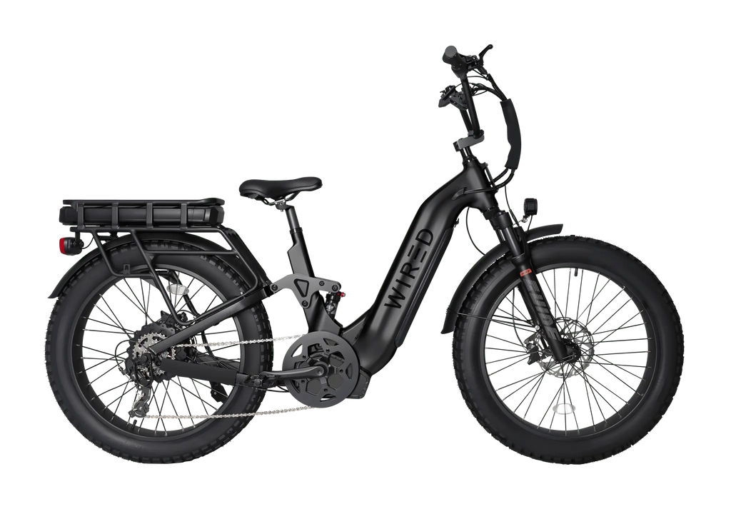 WIRED Scout Step-Through Full-Suspension E-Bike