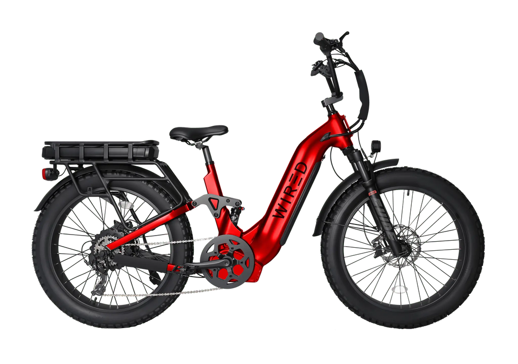 WIRED Scout Step-Through Full-Suspension E-Bike