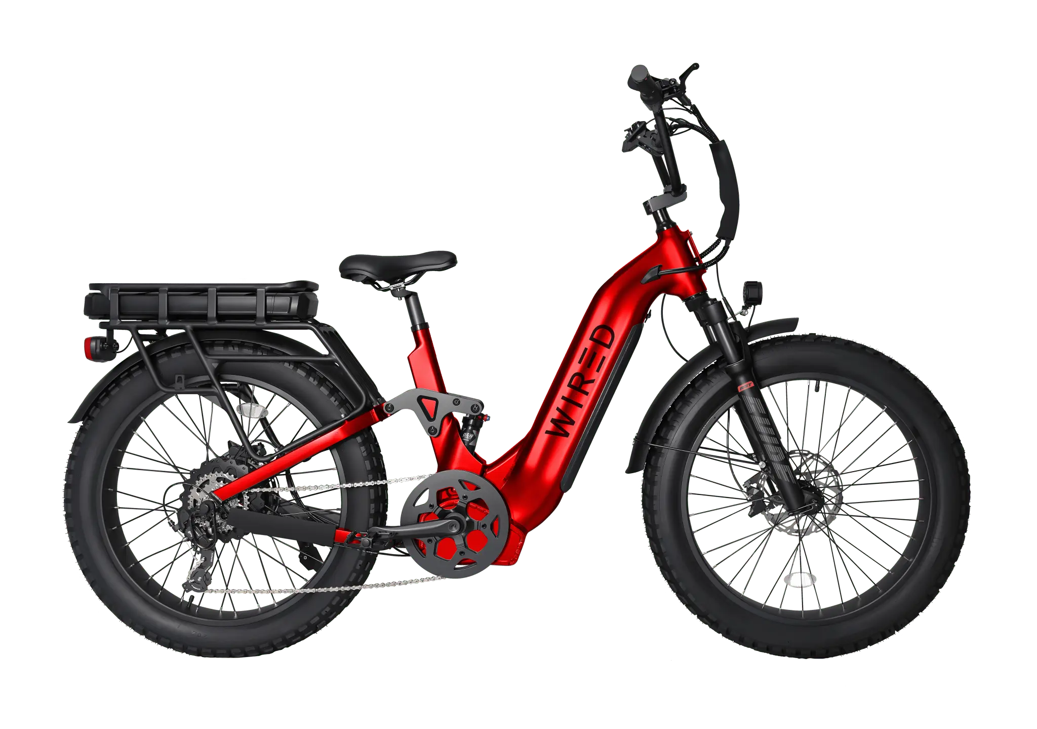WIRED Scout Step-Through Full-Suspension E-Bike