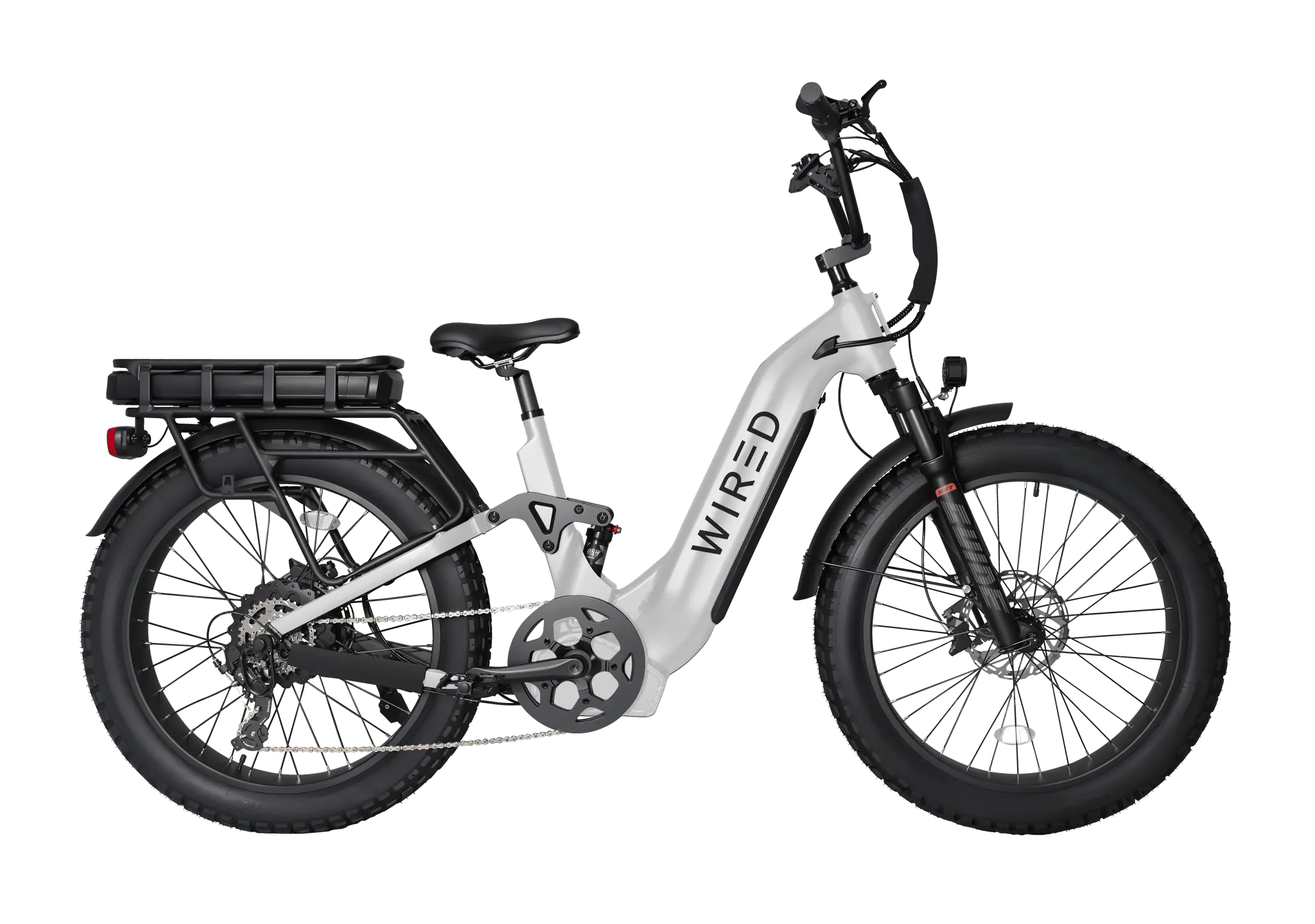 WIRED Scout Step-Through Full-Suspension E-Bike