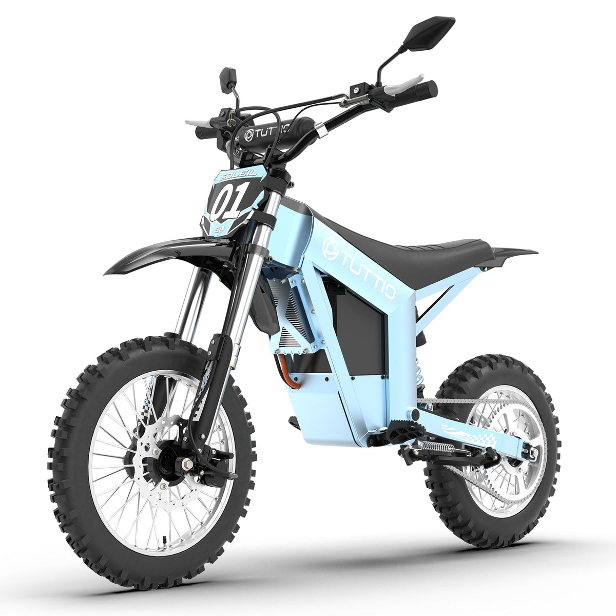Tuttio Soleil01 GB Electric Dirt Bike with Rearview Mirrors - Ridoza