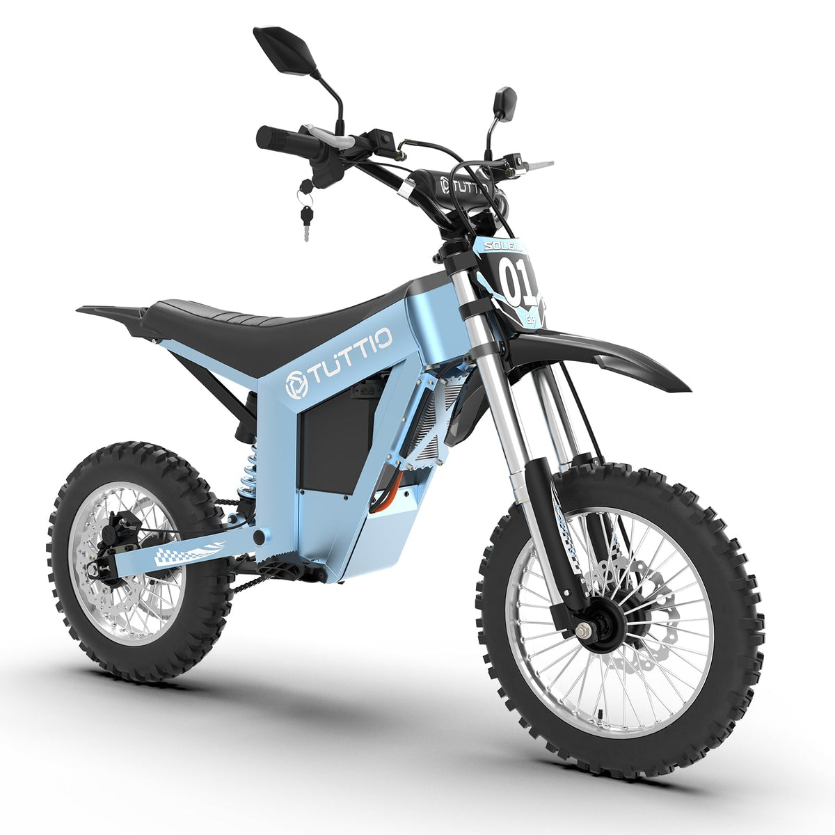 Tuttio Soleil01 GB Electric Dirt Bike with Rearview Mirrors - Ridoza