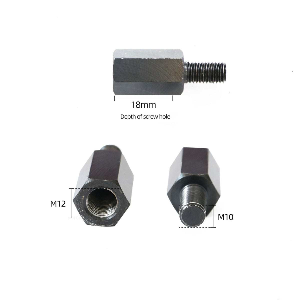 EUNORAU M12 to M10 Trailer Hitch Adapter for Hub Motor Ebike - Ridoza