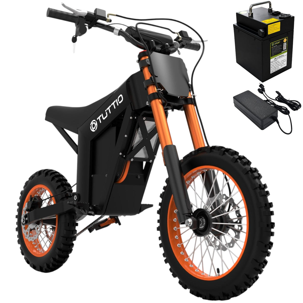 TUTTIO Soleil01 Electric Dirt Bike Bundle with Original 21Ah Battery + 27Ah Upgrade Battery Kit & 3A Charger - Ridoza