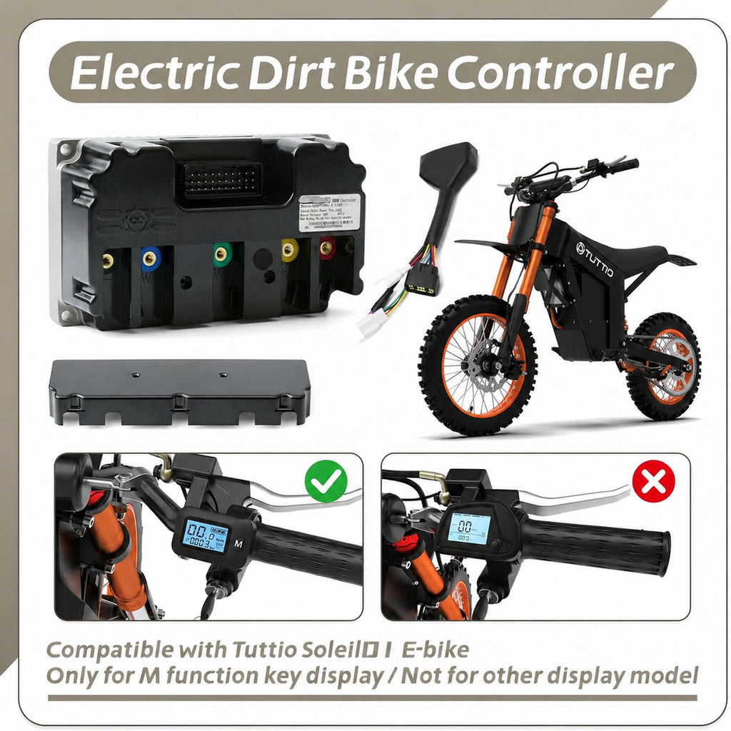 Tuttio Soleil01 Ebike Controller (be compatible with M button display) - Ridoza